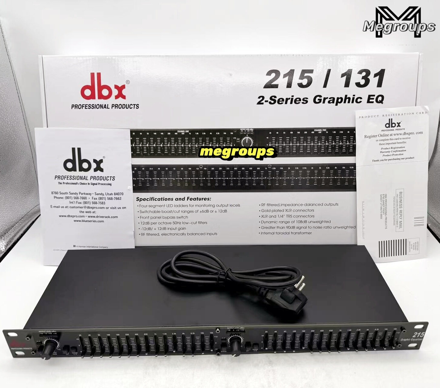 DBX 215 DUAL CHANNEL 15 BAND GRAPHIC EQUALIZER New