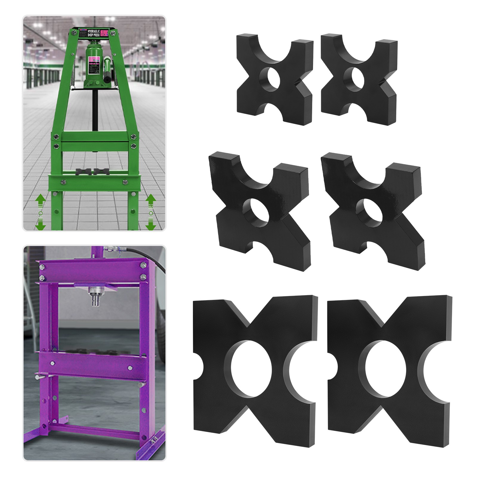 2-Pcs H-Frame Hydraulic Shop Press Plate Sturdy And Durable 32t/70547.92 Lbs