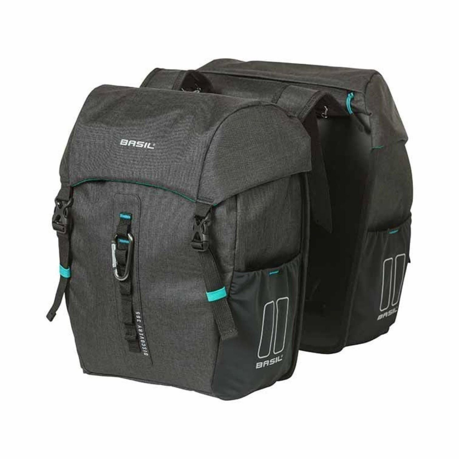 Basil Unisex – Adult's Doppelpacktasche-2179234760 Double Bag, Black Melee, 18 l
