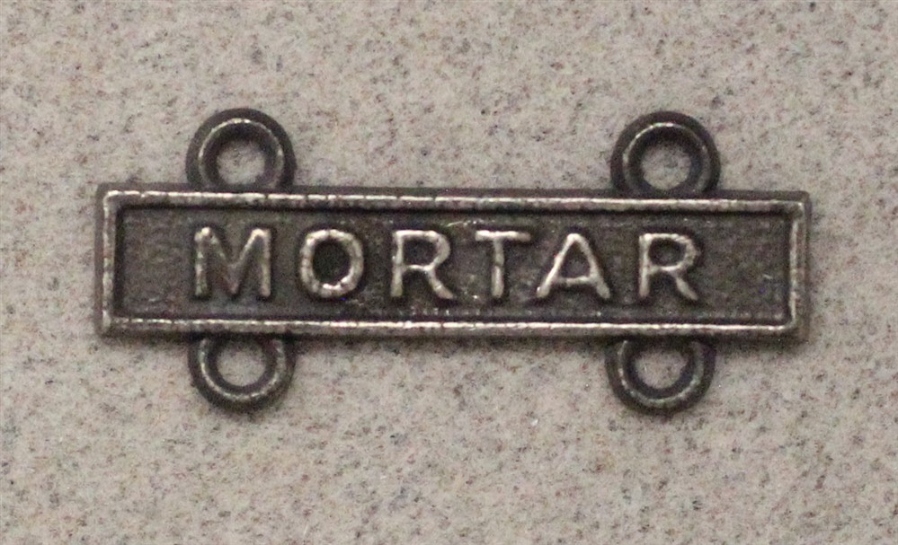 U.S. Army: MORTAR - bar for Marksmanship Badge, pot-metal