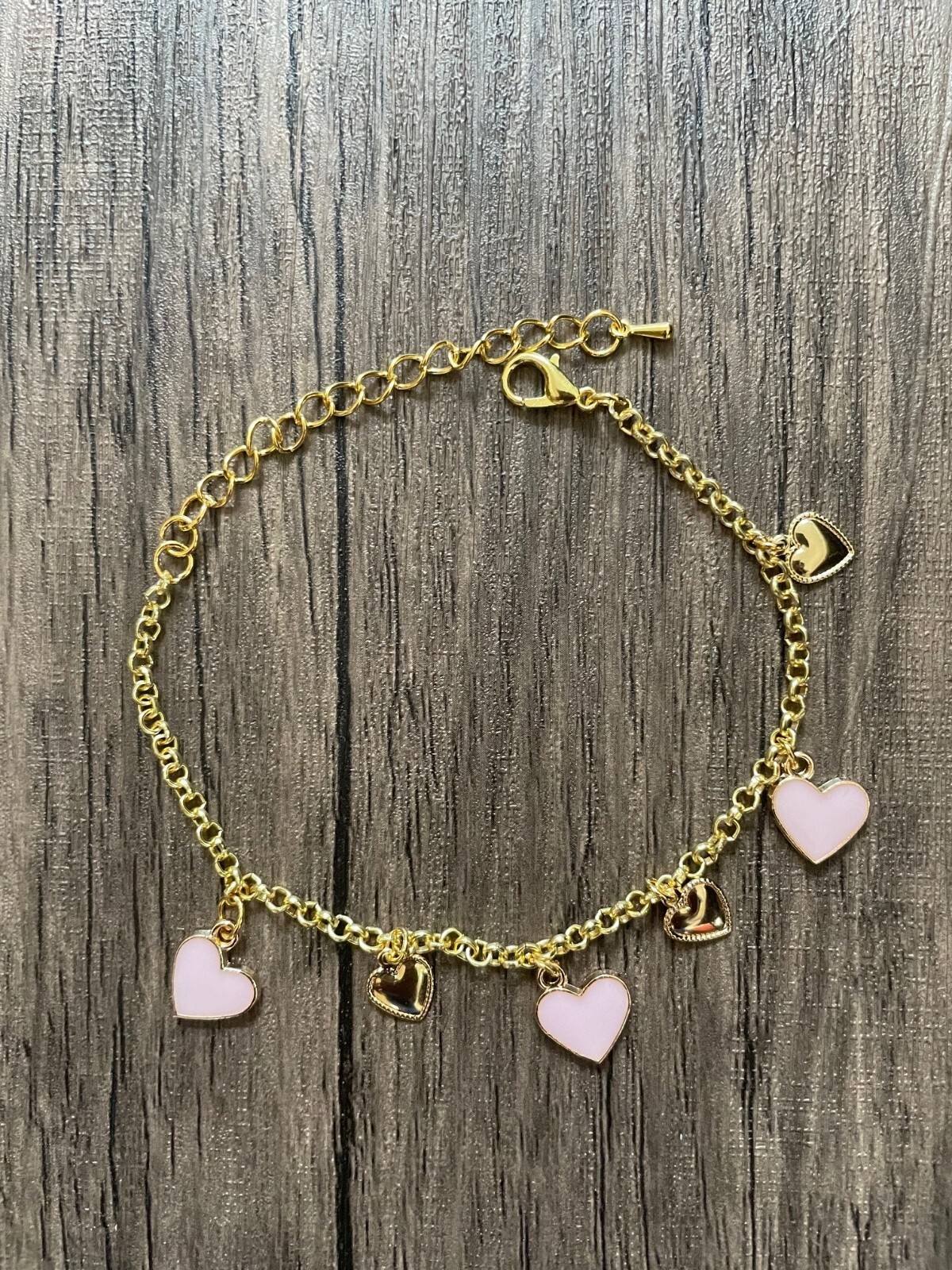 Handmade 4- Piece Love Charm Bracelet Set