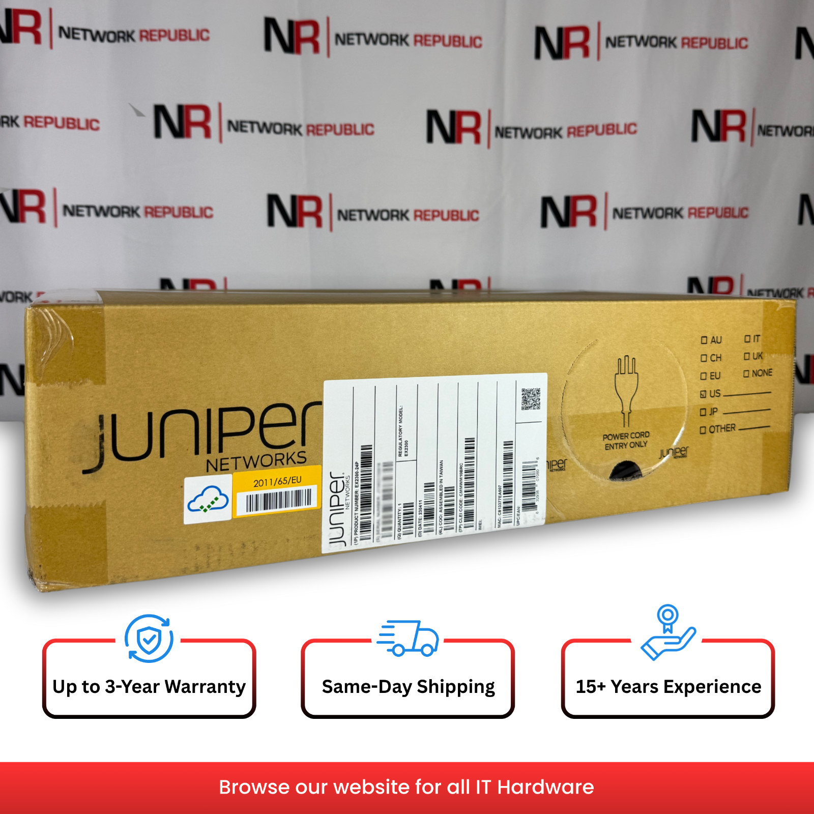 EX2300-24P with up to 3 year warranty,  24/7 Tech support and NBD replacement
