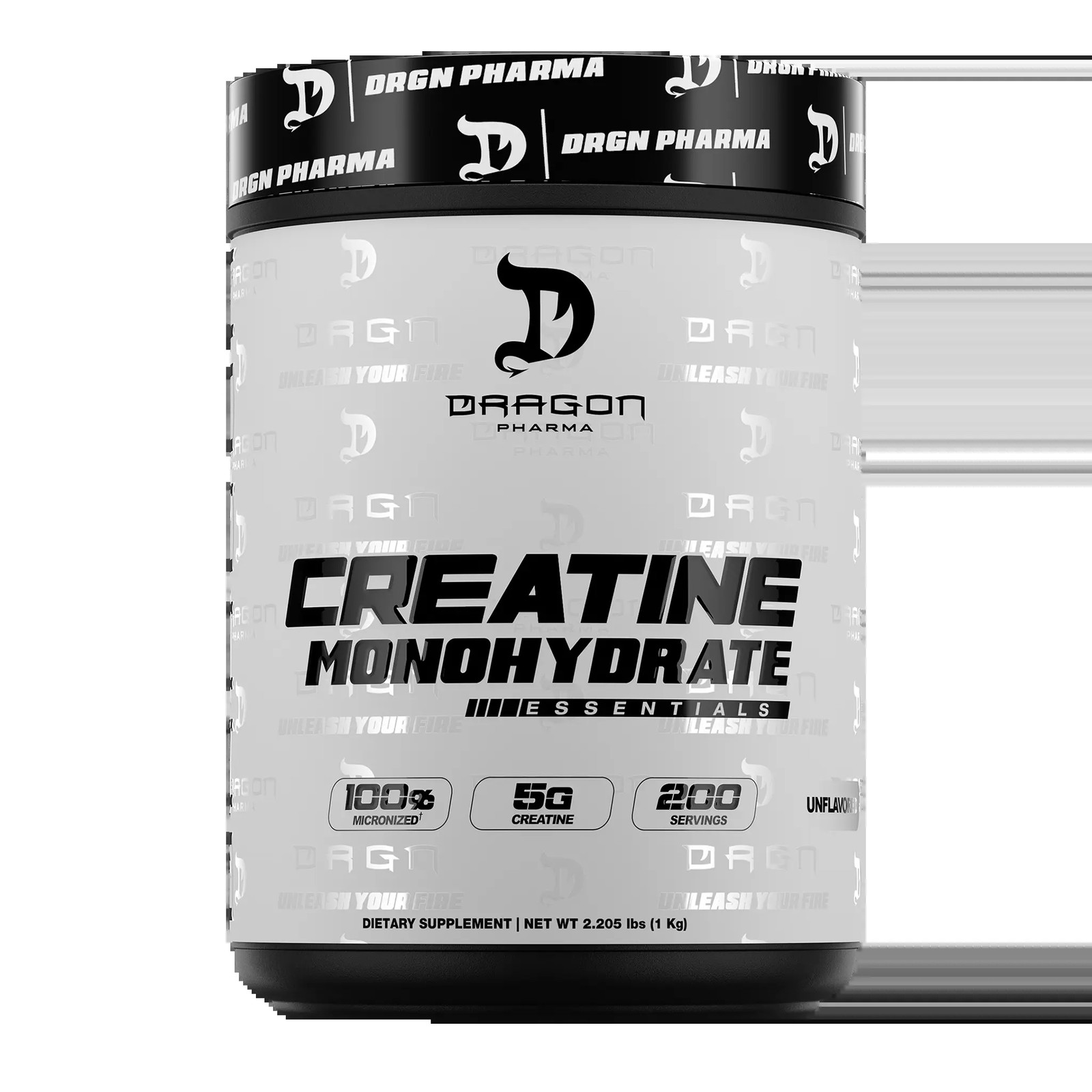 Dragon Pharma Creatine Monohydrate Essentials - Natural Supplement for Muscle Wo