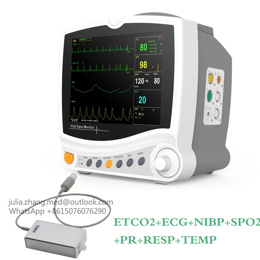 CO2 Patient Monitor Vital Signs Cardiac Machine Capnograph ICU CCU 7-parpameter