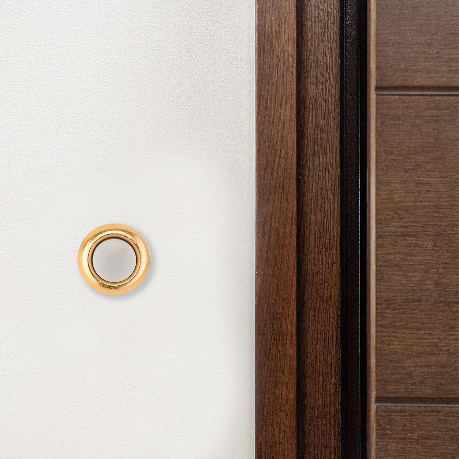 Compact 1-Pack Brass Doorbell Push Button – Simple Installation, Unlighted