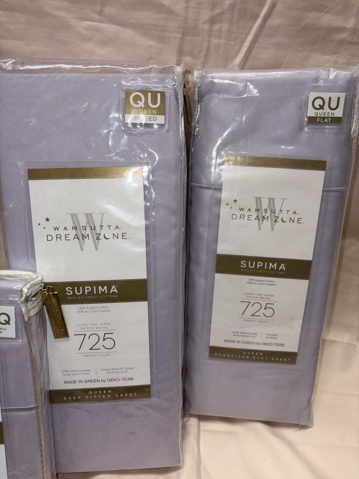 RARE BNWT WAMSUTTA DREAM ZONE 725 THREAD COUNT LAVENDER QUEEN SHEET SET