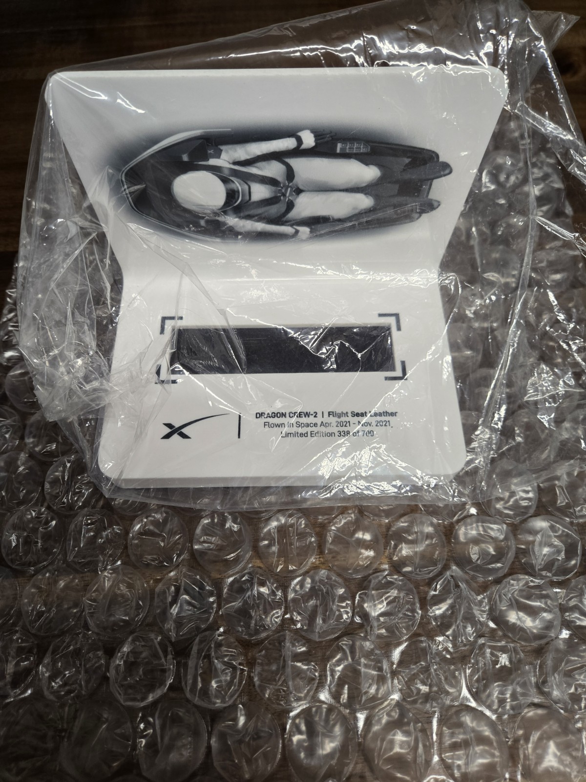 Authentic SpaceX Dragon Crew-2 Flight Seat Leather.