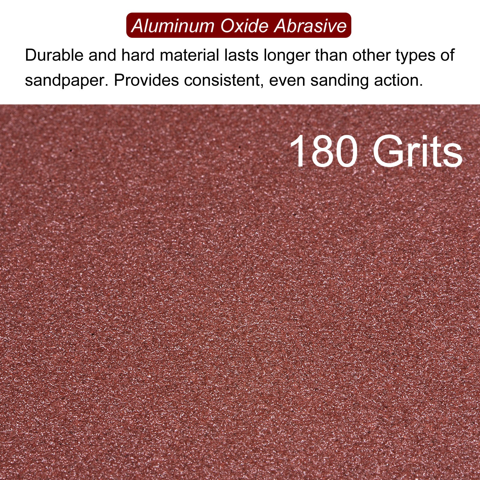 60pcs 180 Grits 80mm Aluminum Oxide Triangular Hook & Loop Sandpapers Pads