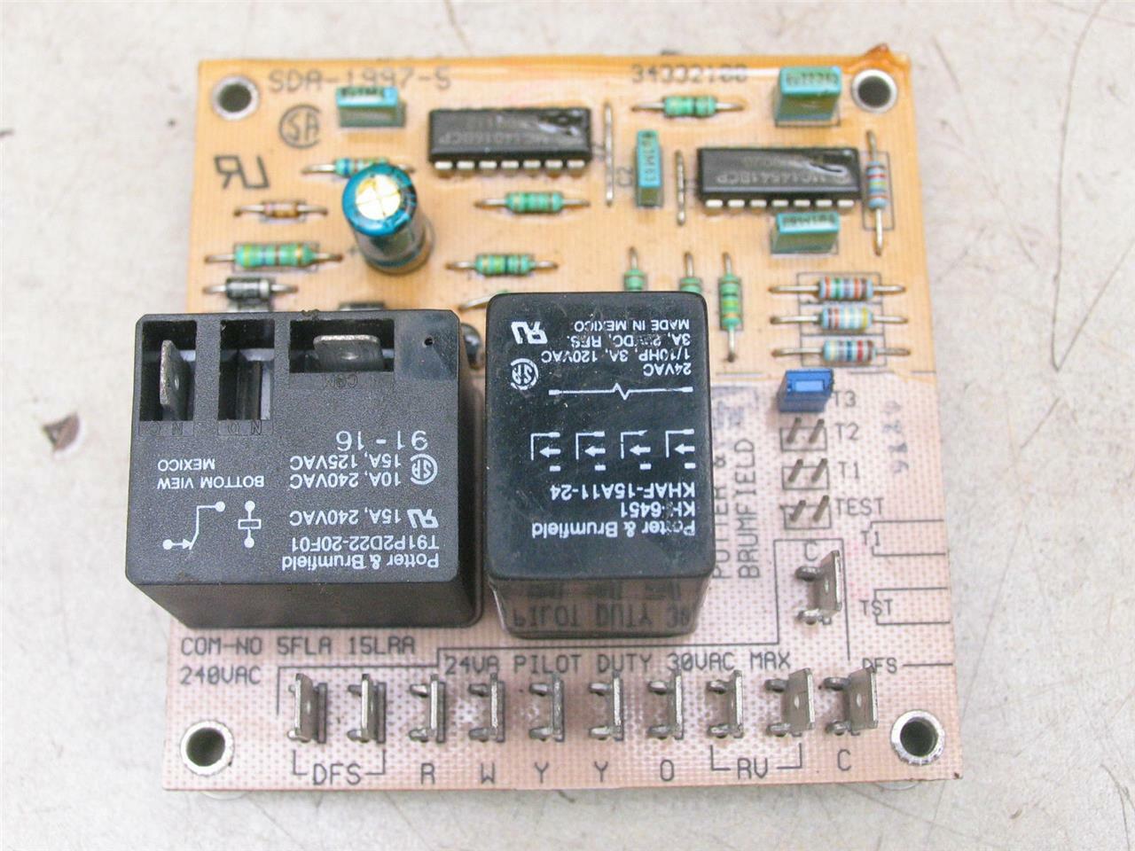 POTTER & BRUMFIELD SDA-1997-5 HVAC 34332100 Control Circuit Board