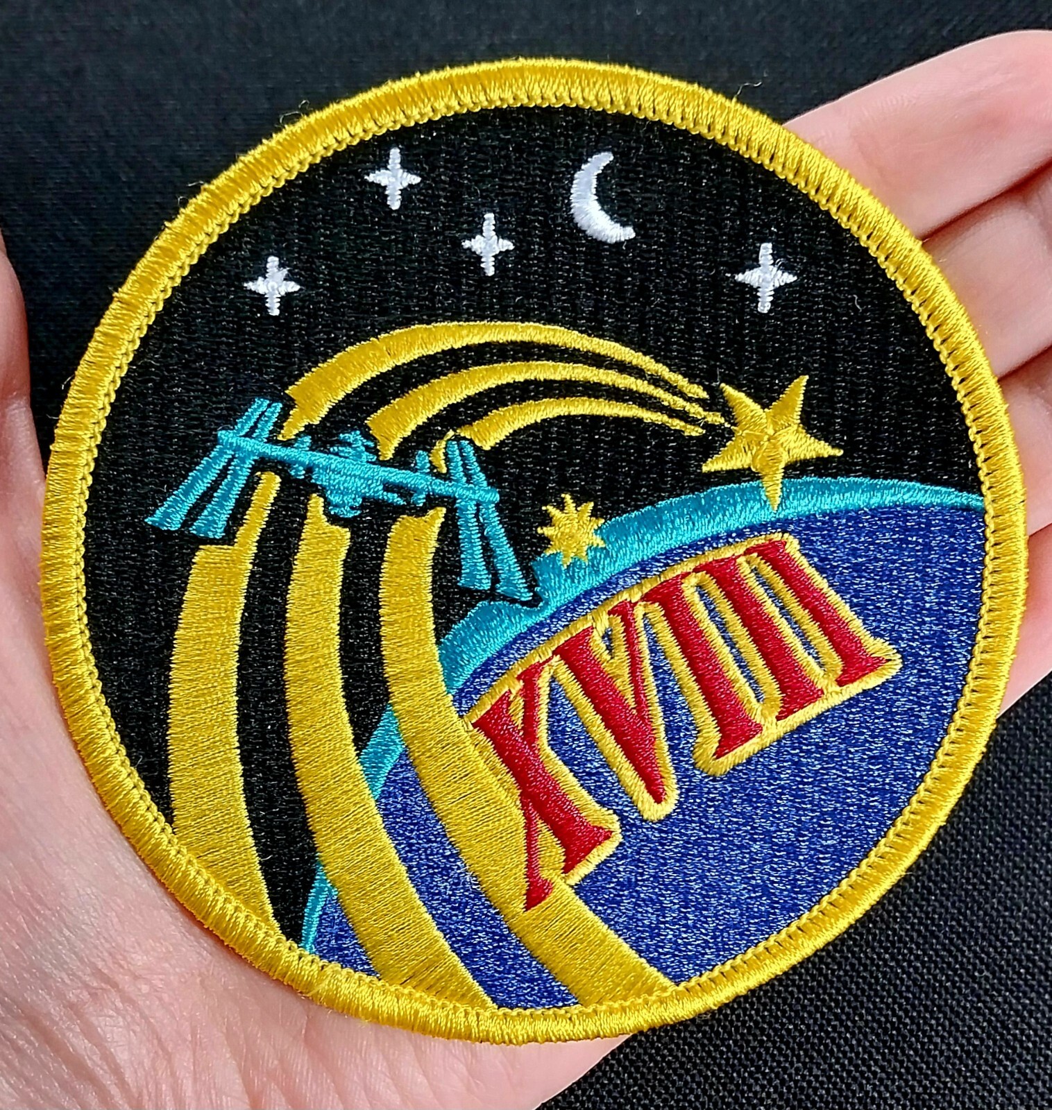 Original ~ NASA ~ Space Station Expedition 18 XVIII ~ ISS Shuttle Mission Patch