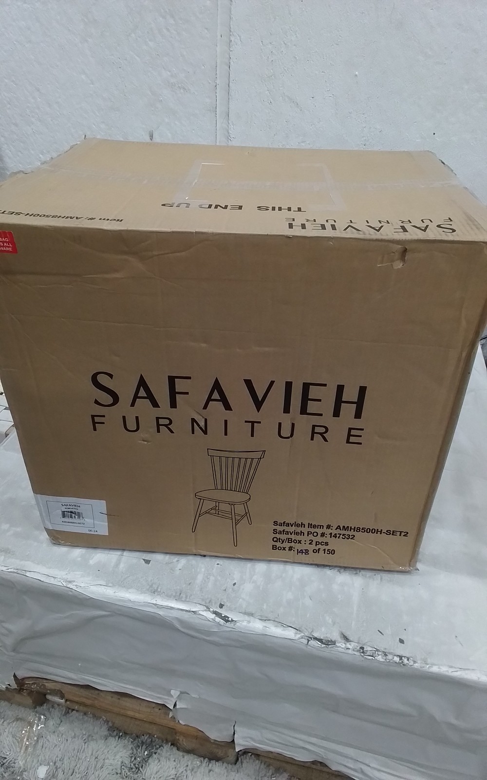 Safavieh PARKER SPINDEL SIDE CHAIR, Reduced Price 2172763515 AMH8500H-SET2
