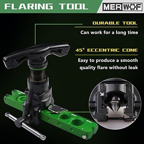 Flaring Tool for 1/4'' - 3/4'', 45 Degree Eccentric Cone Type Flaring Kit 2PCS