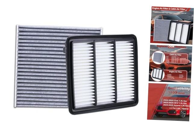 17220-64A-A00 Engine Air Filter and 80292-TF0 2022-2025 Honda CR-V Civic 1.5L
