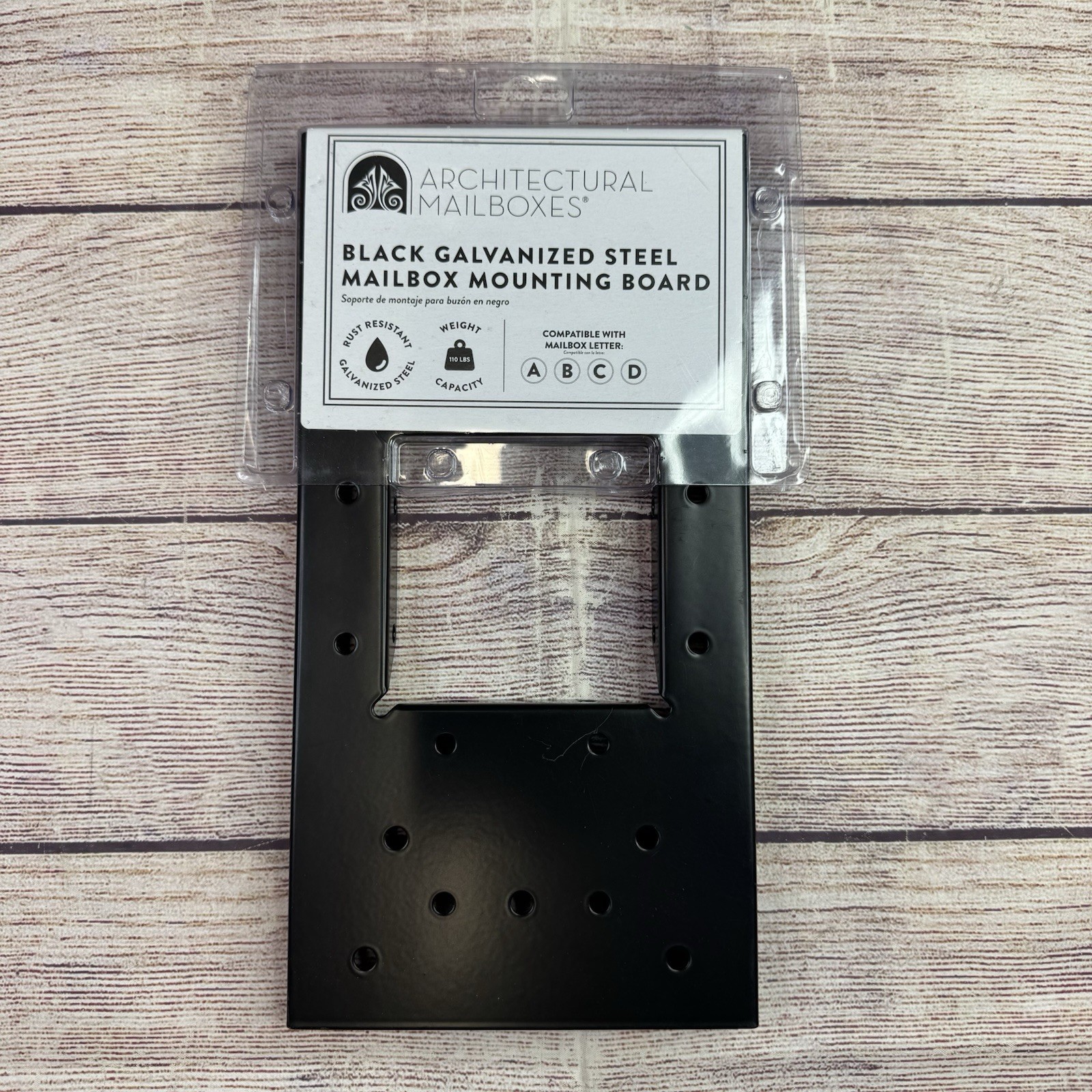 Architectural Mailboxes UMBS0B06AM Steel Mounting Bracket Board Black Universal
