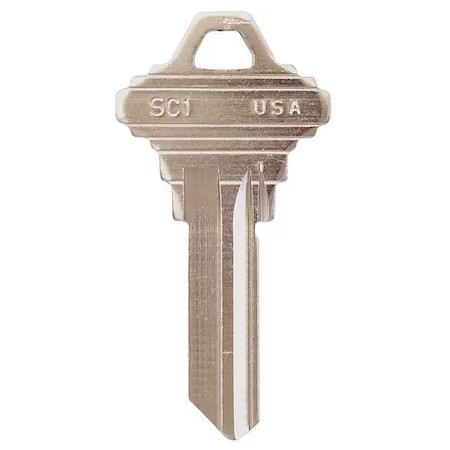 Kaba Ilco Sc1-Np Key Blank, Brass, Type 1145, 5 Pin, Pk50