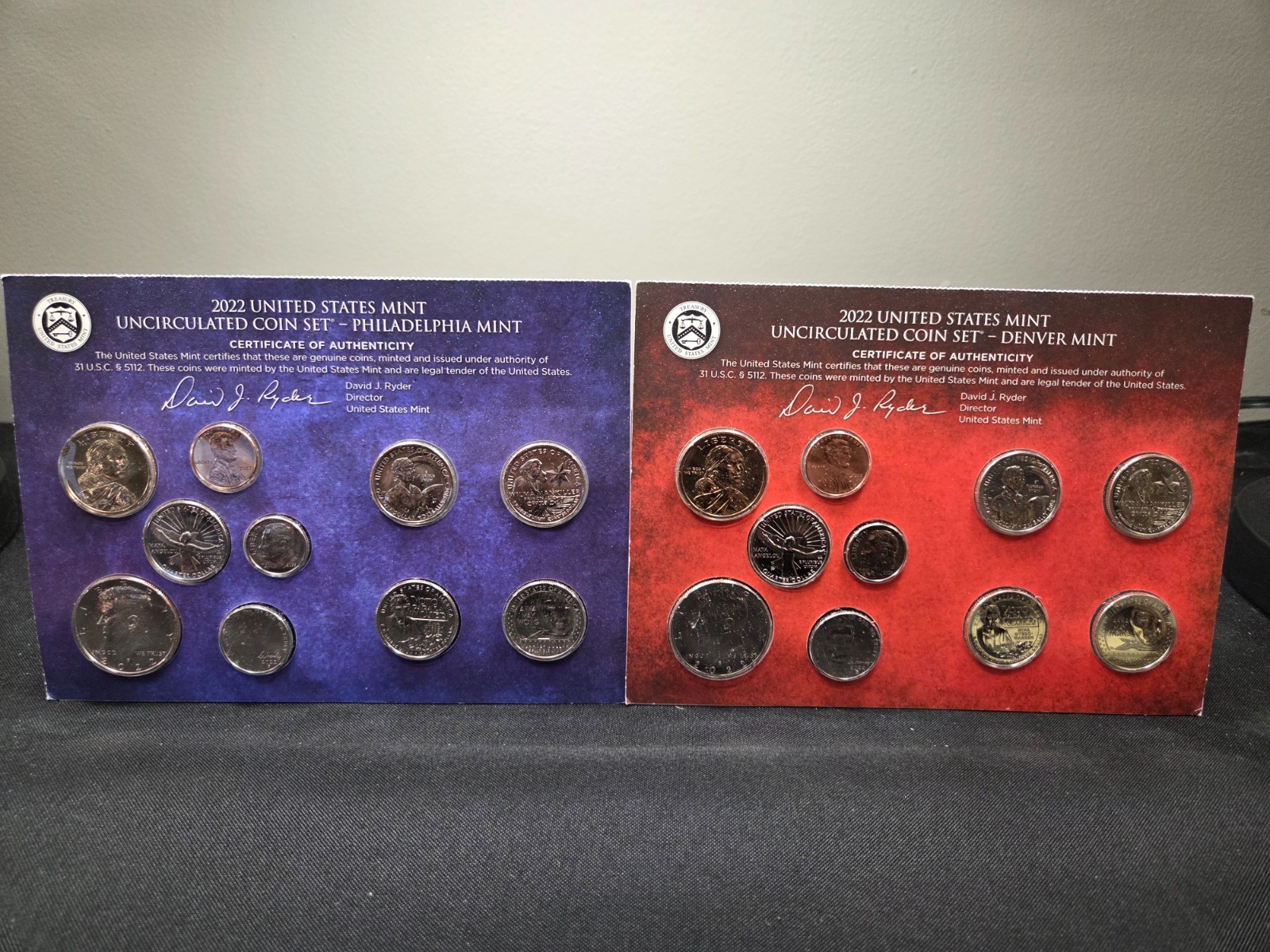 2022 P & D US Mint Uncirculated Set 20-Coins OGP/COA