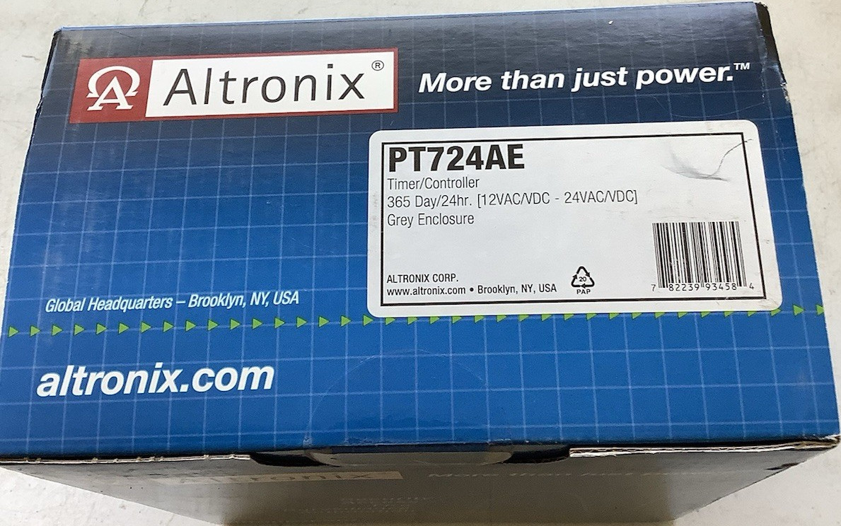 Altronix PT724AE 365-Day Timer Controller 12VDC/24VDC Grey Enclosure