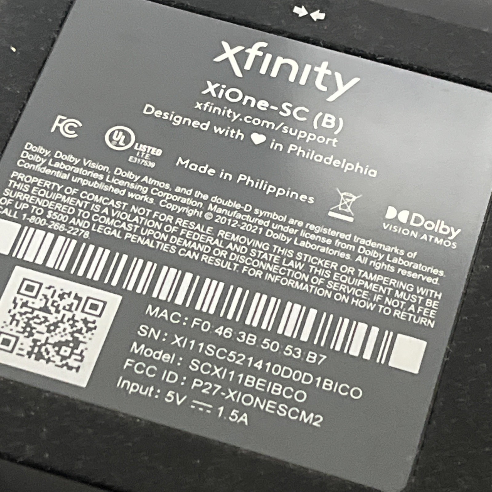Xfinity Flex 4K Streaming Device w/ Remote , Ac Adapter And HDMI Cable