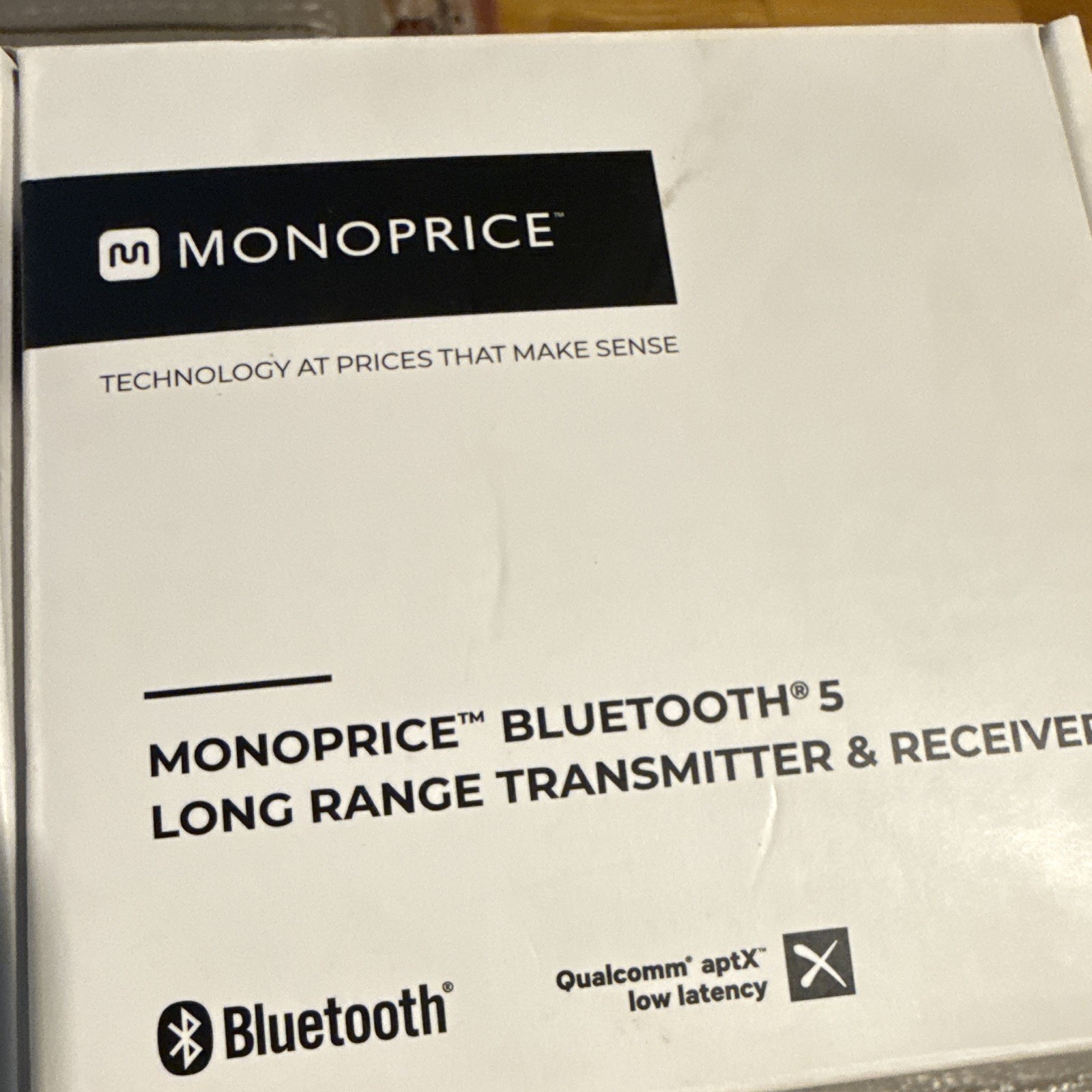 Monoprice Bluetooth 5 Long Range Transmitter/Receiver aptX HD LL AAC 43243