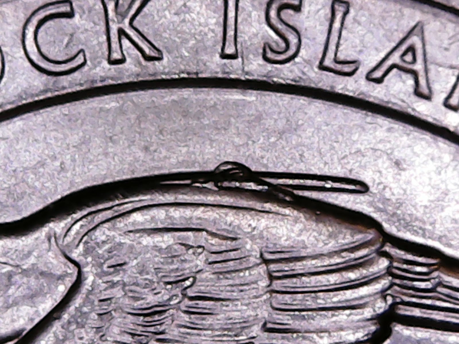 2018 P Block Island Rhode Island. Unlisted DDR Extra Feather Error.