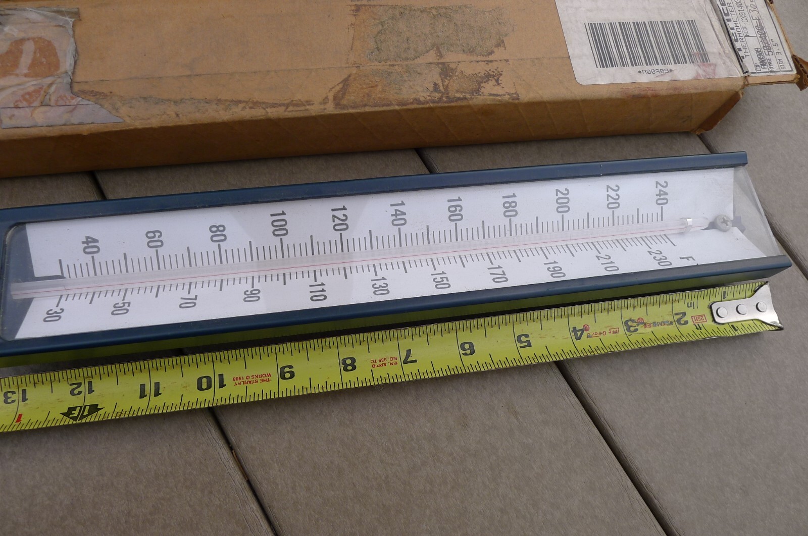 TRERICE ADJUSTABLE ANGLE THERMOMETER, 30-240F, CX SERIES 12" SCALE