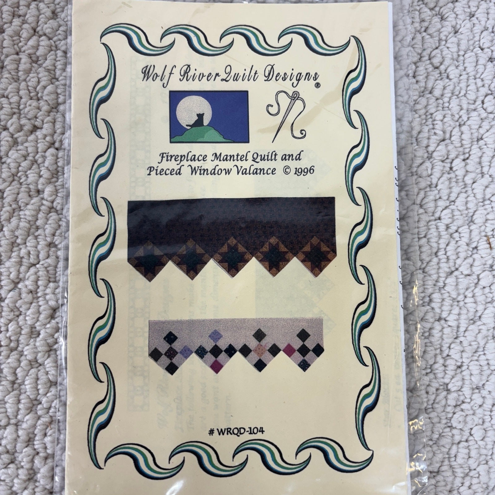 Fireplace Mantel Quilt & Pieced Window Valance Pattern Wolf River Quilt Designs