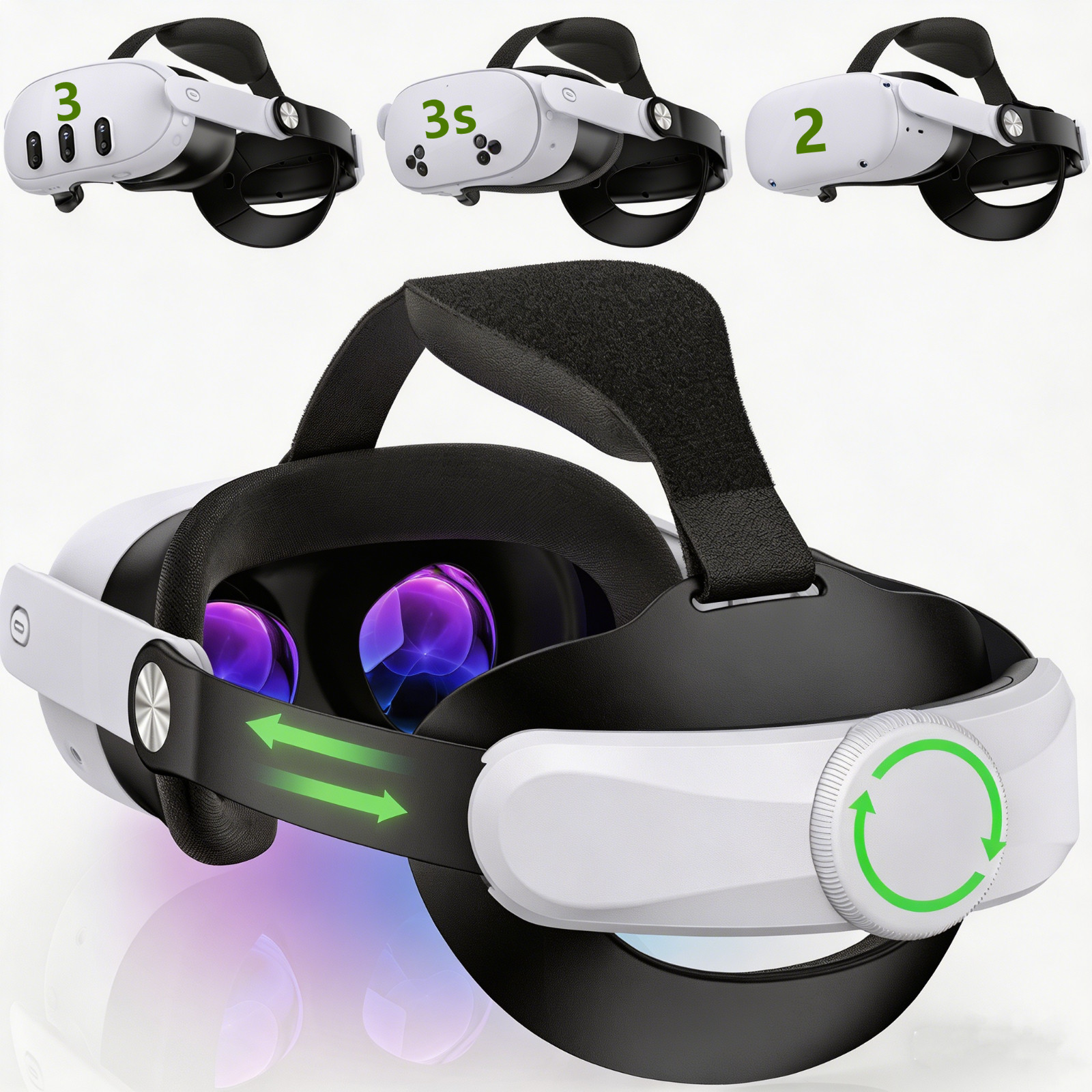 Replacement for Oculus Quest 3/3S/2 Accessories Pressure-Reduce Headstrap