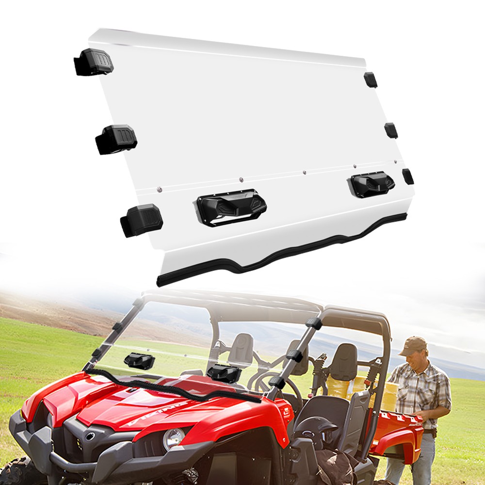 Front Vented Windshield Scratch Resistant for YAMAHA Viking /Viking VI 2014-2025