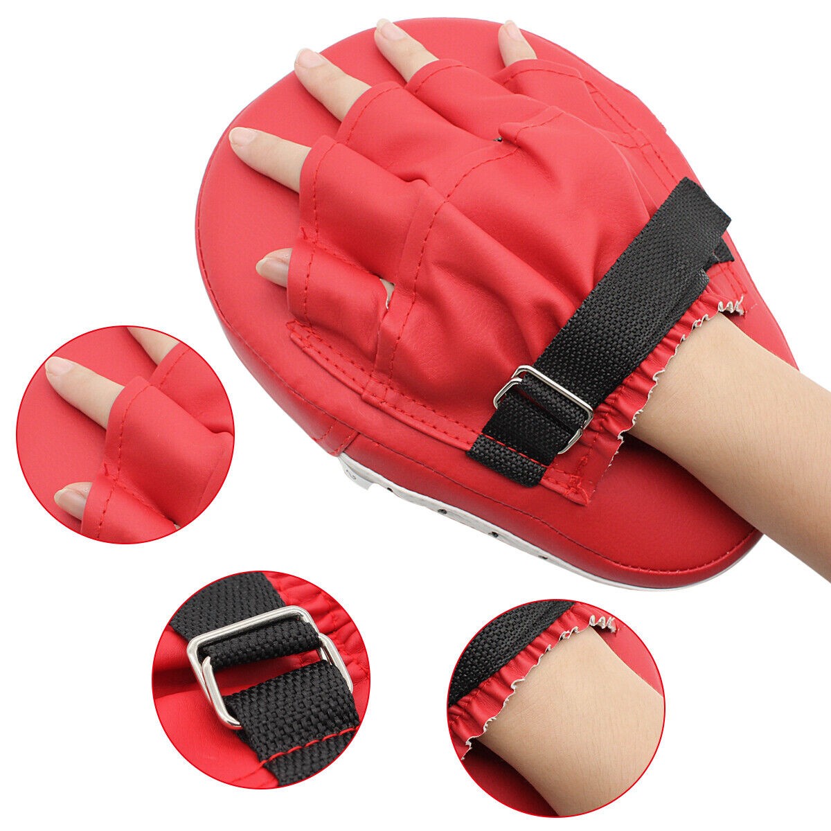 Focus Pad Hook & Jab Mitt Boxing Punch MMA Muay Thai Kick Sparring