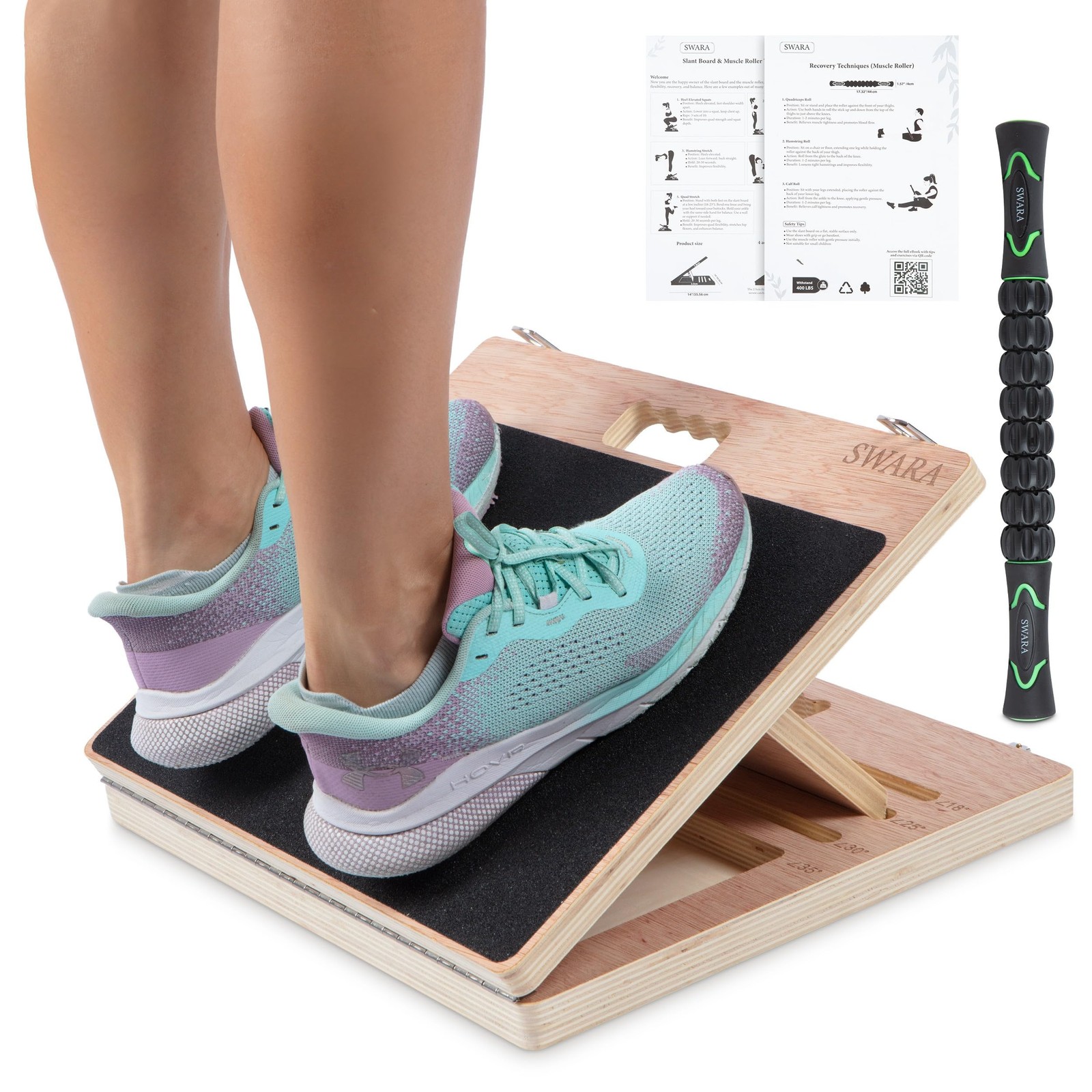 14″ Wide Professional Portable Eucalyptus Slant Board, thicker bottom board, ...