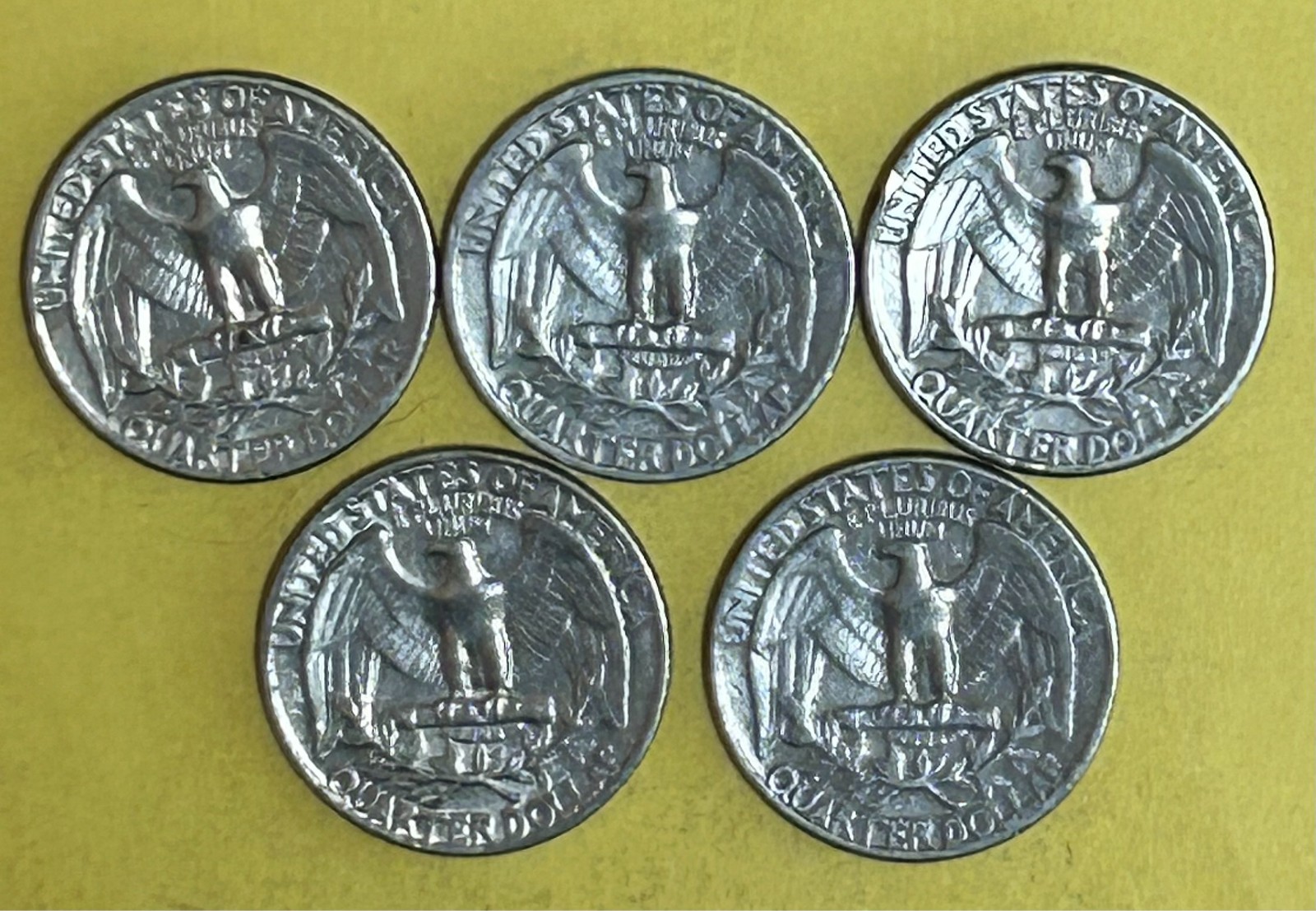 5@ 1965 U.S. Washington Quarters