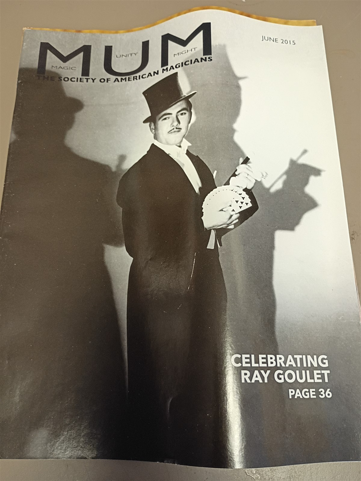 Ray Goulet Recollections MUM Society of American Magicians Magazine 2015 #12