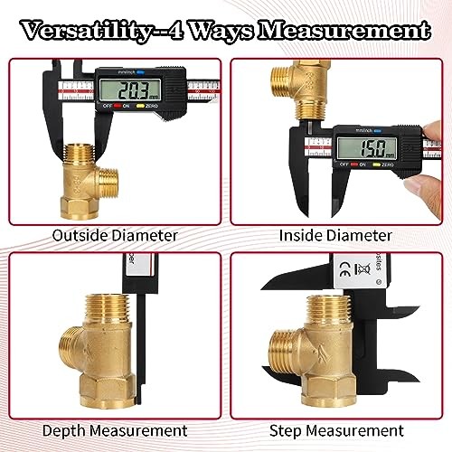 Digital Caliper 6 inch Electronic Measuring Tool LCD Screen Inch MM Conversion