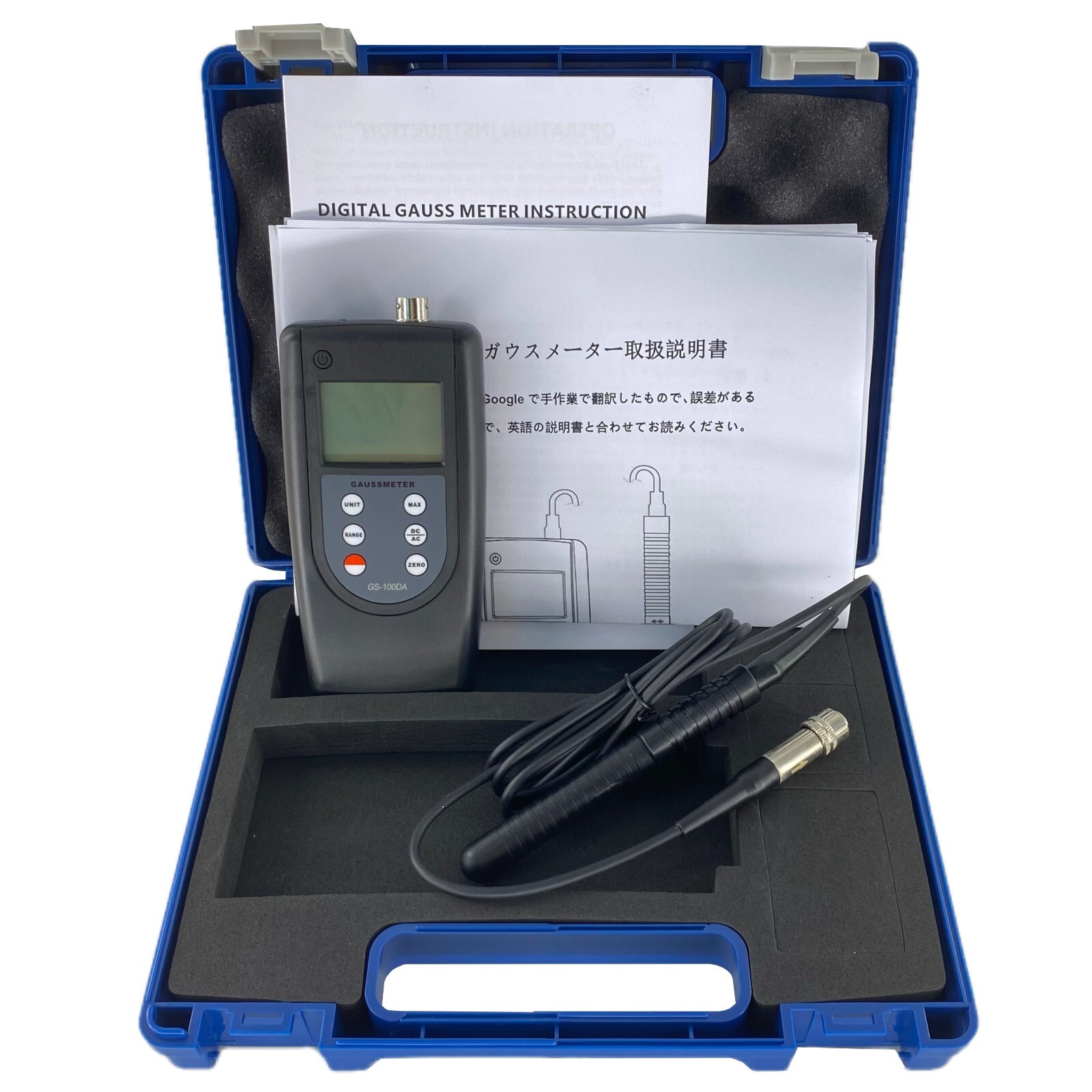 Tesla Meter Gaussmeter with Test Range 0~200mT~2000mT Frequency Range 10Hz~200Hz