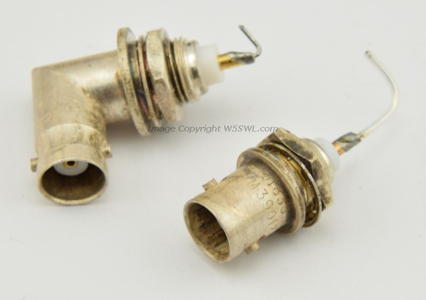 Delta M39012 Series BNC Female Bulkhead Mounts 50 Ohms 4GHz Silver Plated