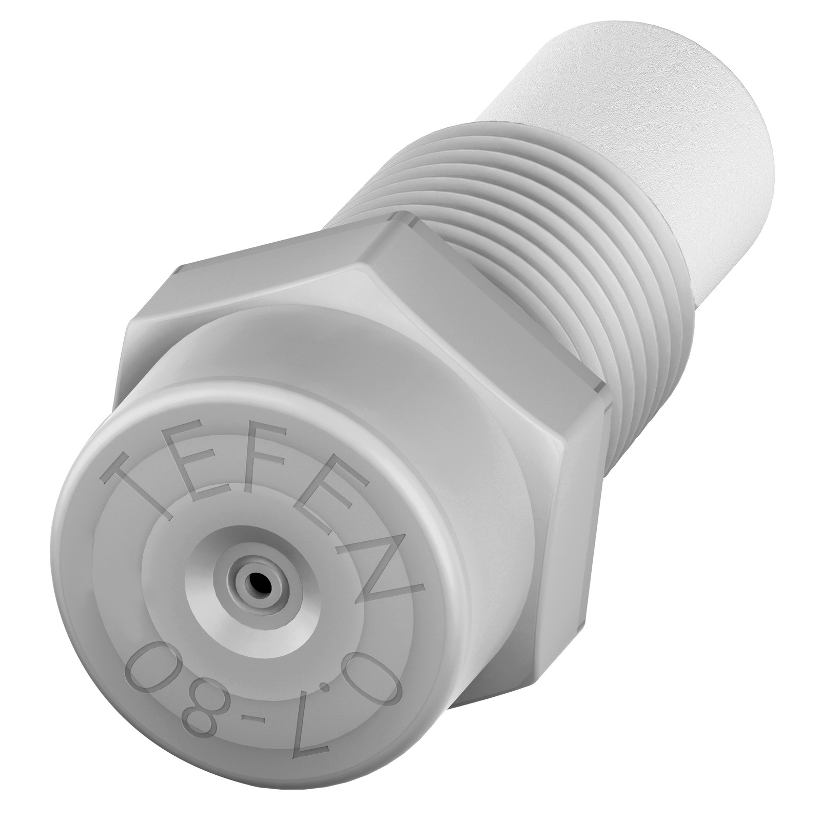 Tefen Plastic Fog Nozzle With Poly Filter Grey 1/8" NPT 1 GPH 10 Pack