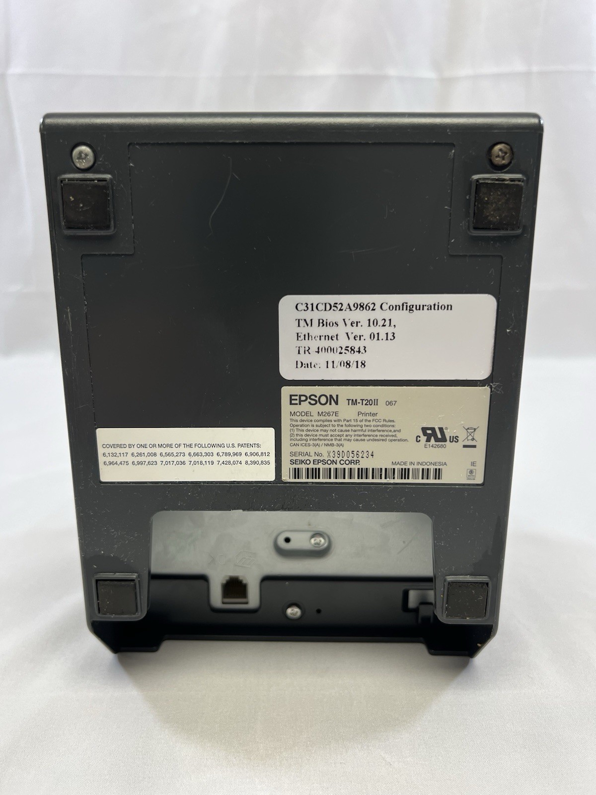 Epson TM-R20II M267E Ethernet Thermal Receipt Printer