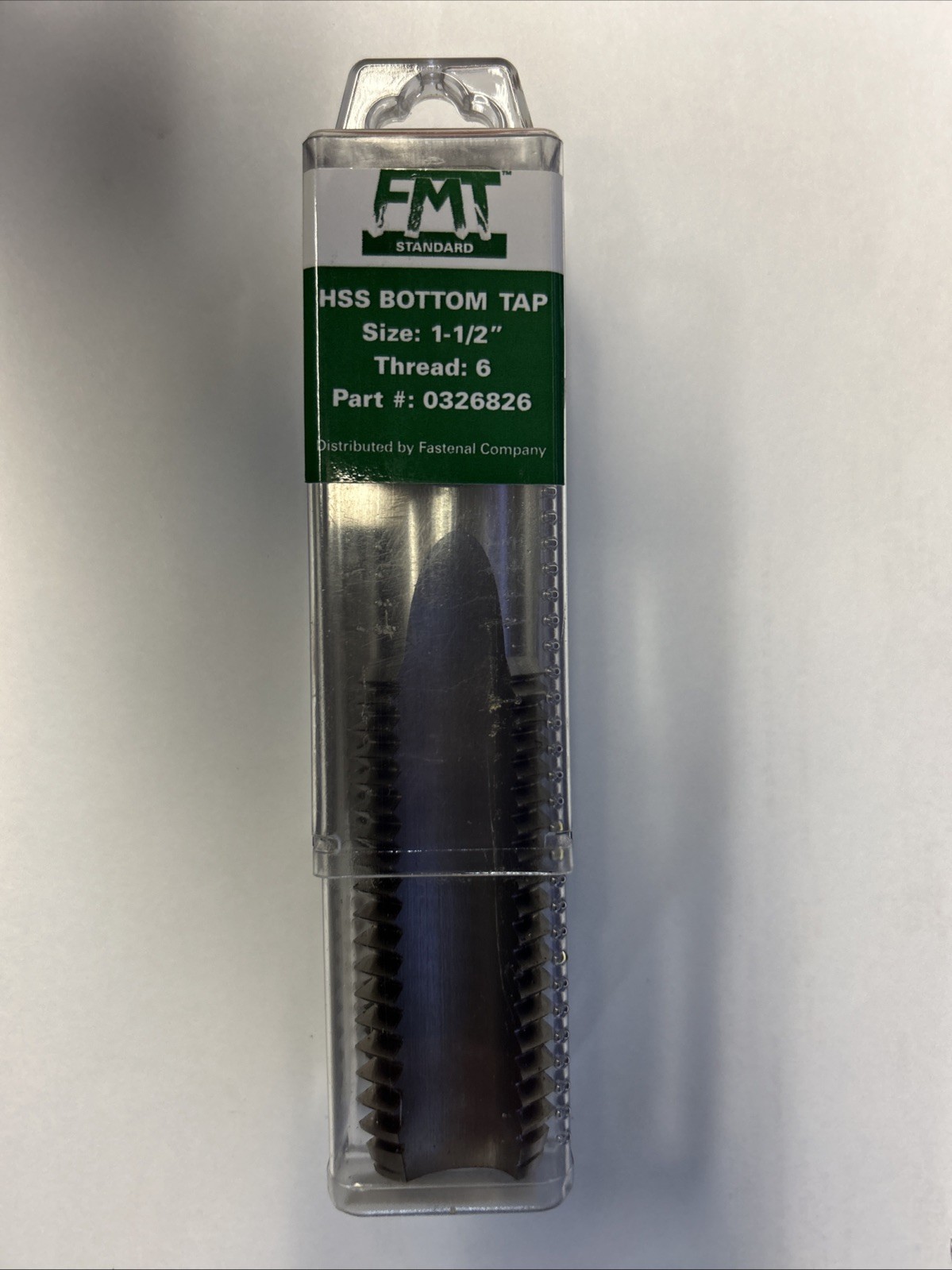 Fastenal cutting tool 1- 1/2-6 NC H4 HSS 4 FLUTE BOTTOM TAP