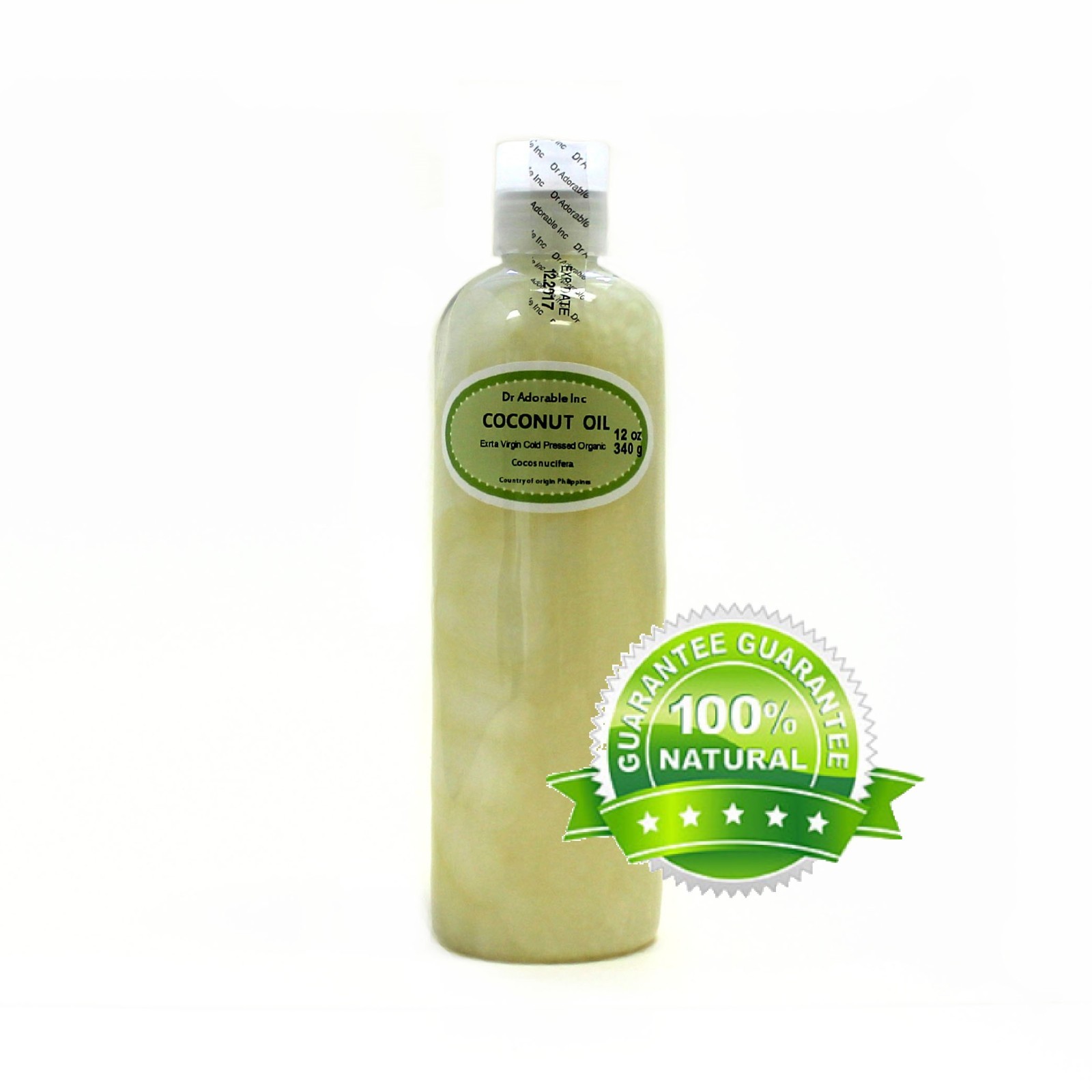12 Oz Premium 100% Pure Organic Cold Pressed Best Extra Virgin Coconut Oil