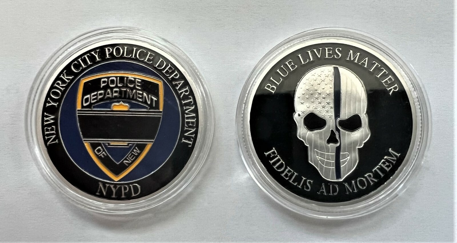 NYPD New York Police Blue Lives Matter Challenge Coin #1 Paramedic CHP Chicago
