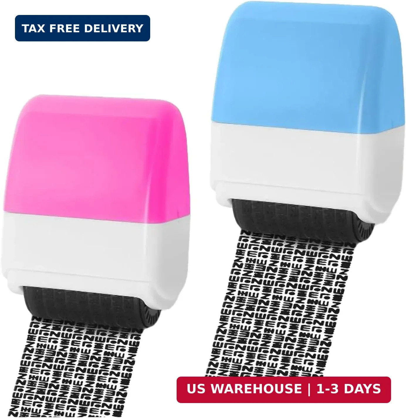 2 Pack Identity Theft Protection Roller Stamp - Confidential Privacy Stamp for M