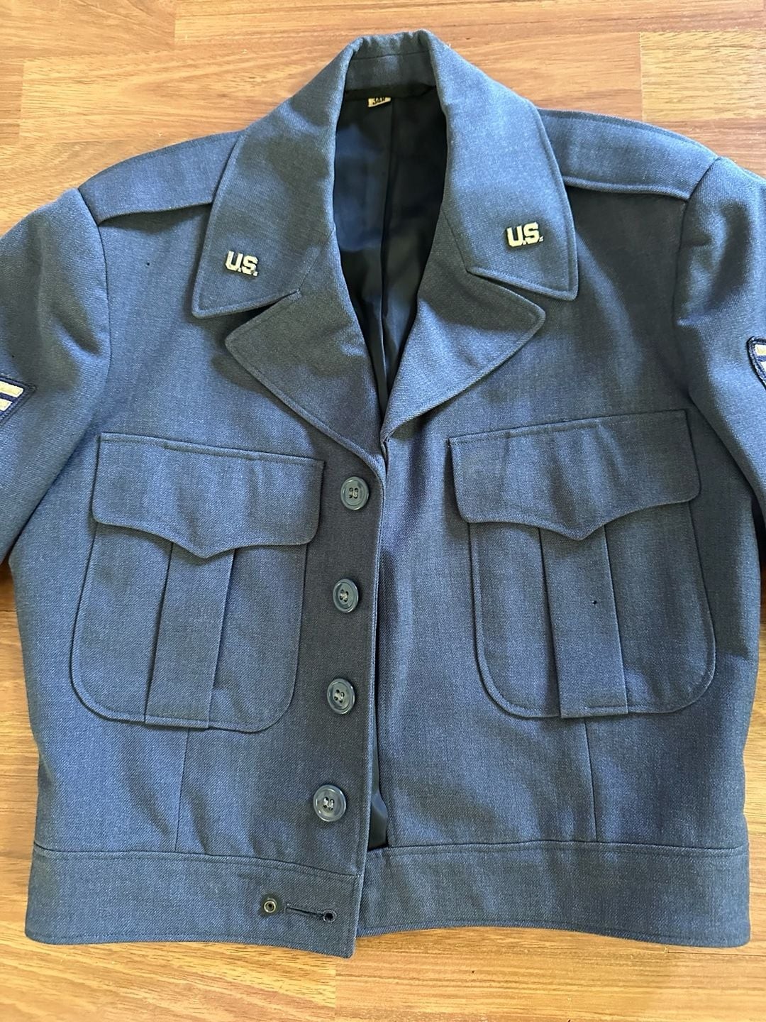 USA AIR FORCE IKE BOMBER JACKET WINTER BLUE SHADE 84 MODEL SIZE SMALL