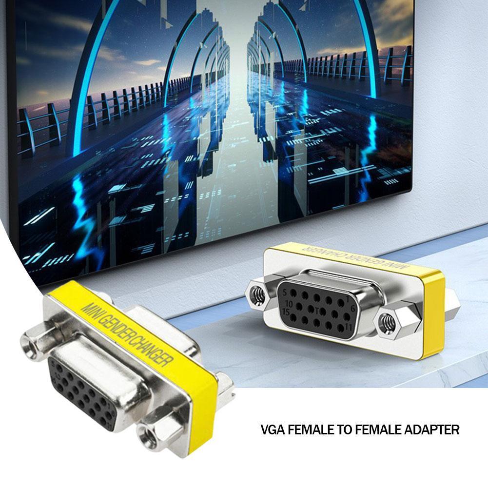 VGA Female to Female Adapter Coupler Gender Changer Male Female Converter ﻿ C5E8