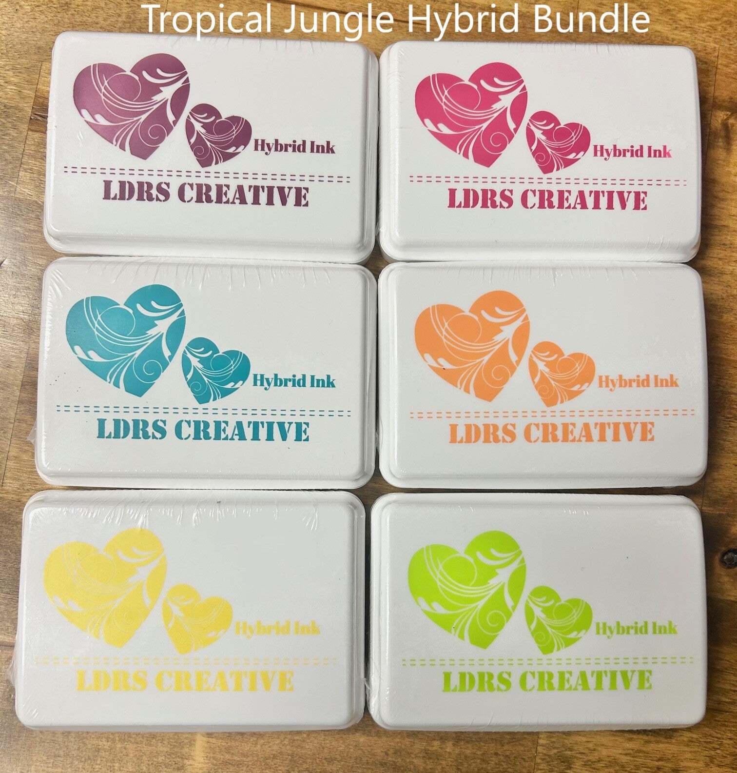 LDRS Creative Hybrid Ink Pads TROPICAL JUNGLE Bundle Set of 6 Brand New