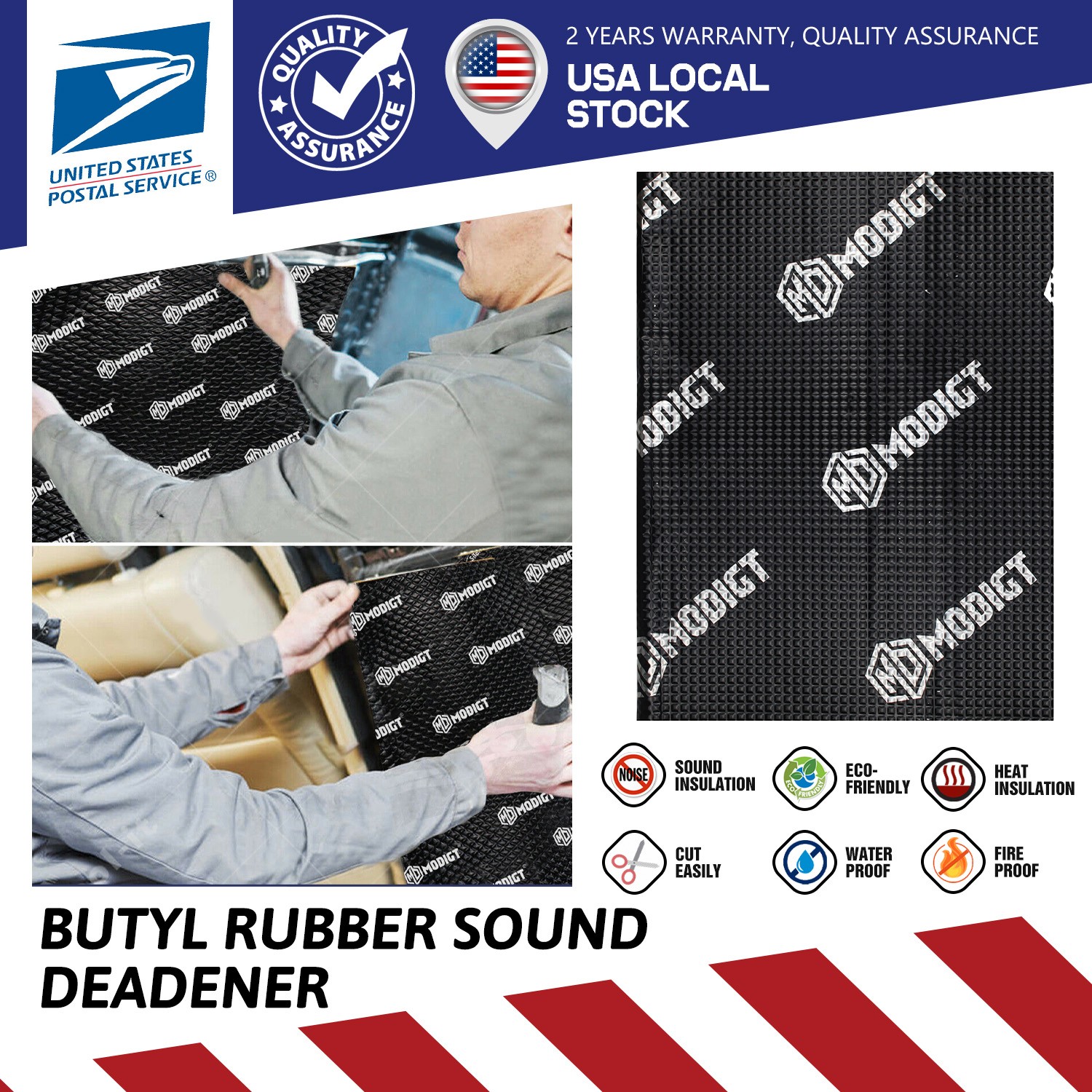 165Mil Car Sound Deadening Mat, 26 Sqft, Butyl Insulation & Vibration Dampening