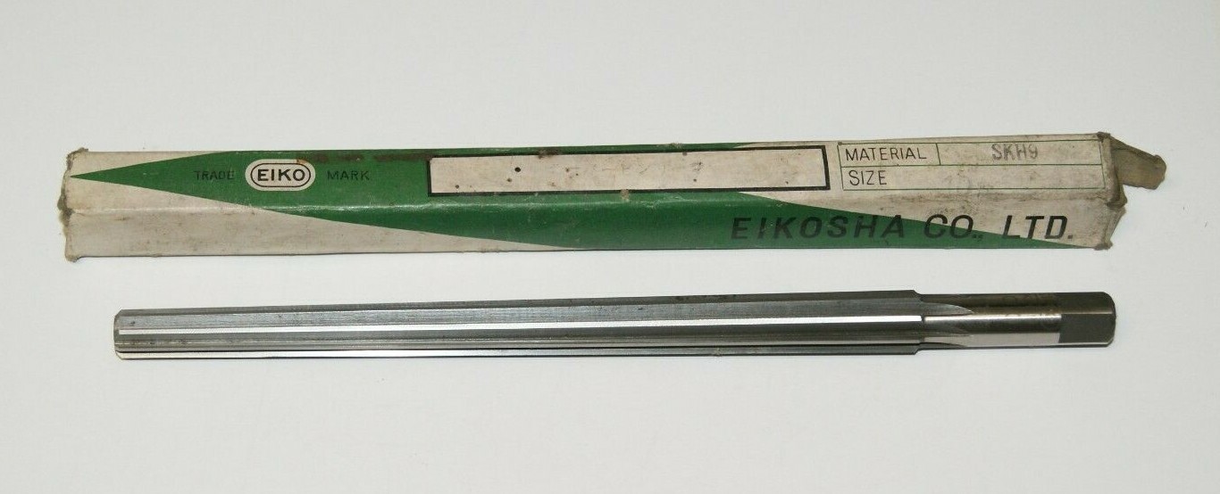 EIKO Straight Flute Reamer SKH9 Size 10 High Speed Steel