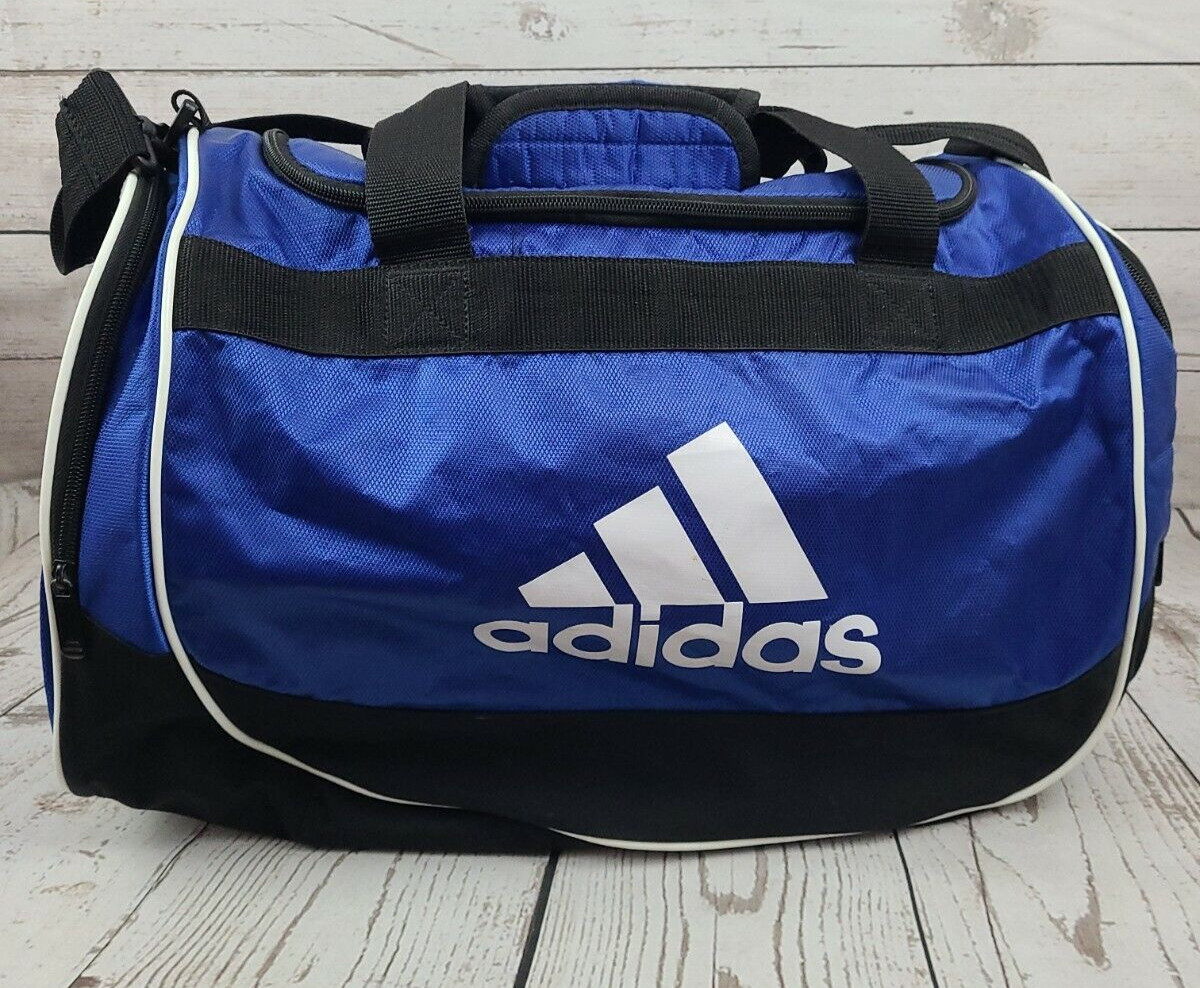 ADIDAS Medium Size Duffel Bag Gym Sports Bag Blue Carry On Overnight Bag 🏀🔥