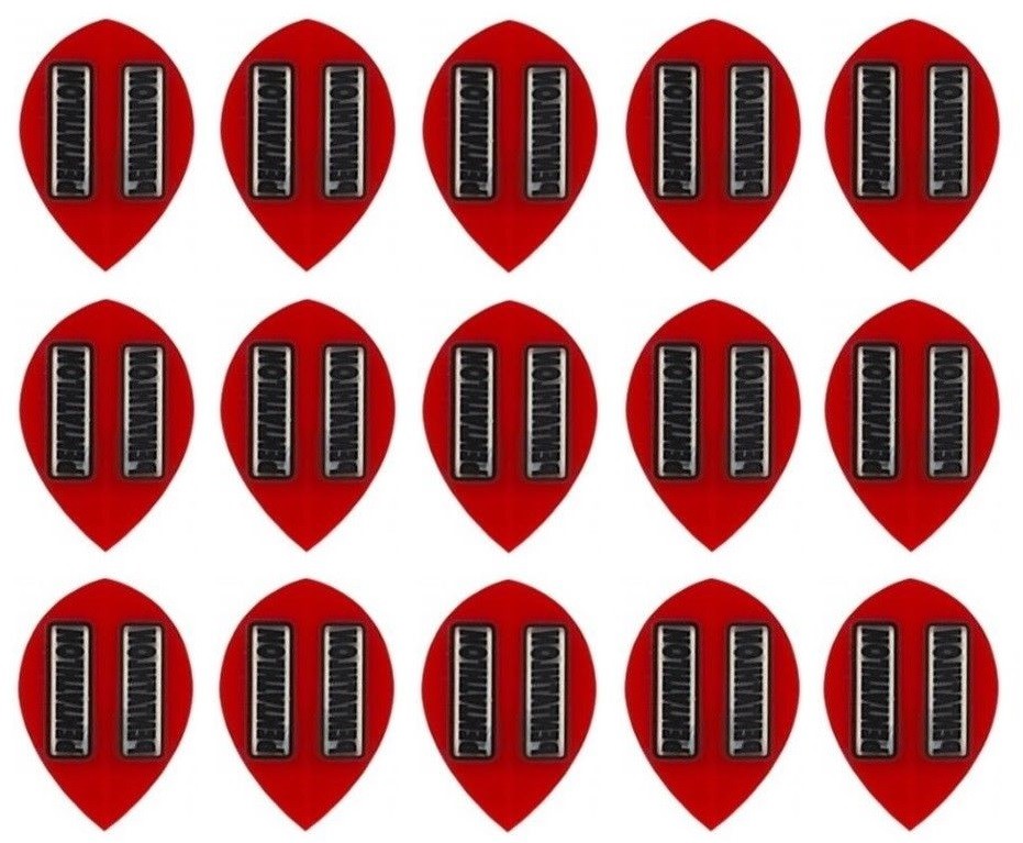 5 New Sets Pentathlon Extra Strong Pear Dart Flights - Ships w/ Tracking - Red
