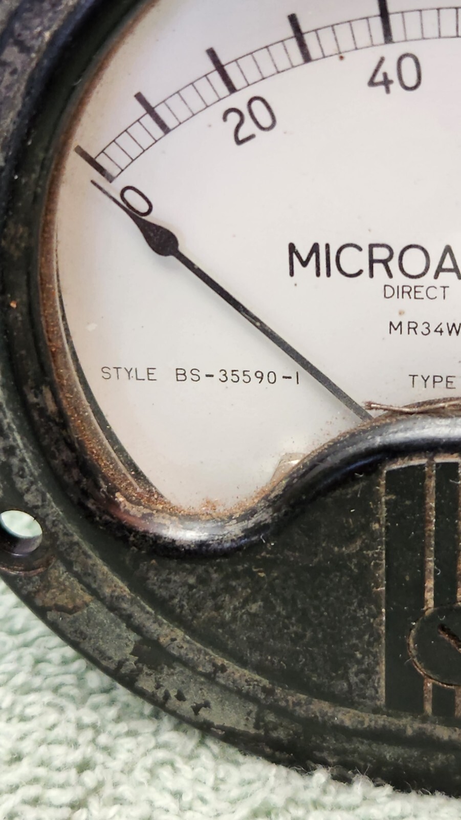WESTINGHOUSE MICROAMPERES 0-100 DIRECT CURRENT MR34W100DCUA TYPE NX-35