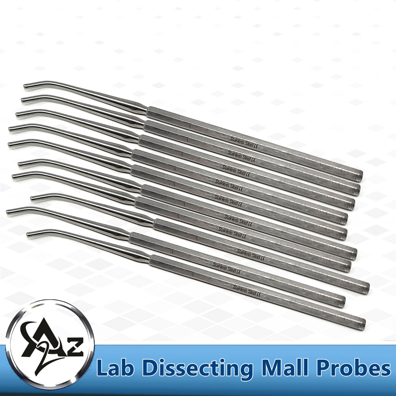 10 Pcs Seeker Mall Probes Angular Dissecting Probe Surgical Instrument German Gr